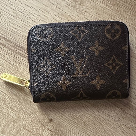 Louis Vuitton Dark Brown Monogram Wallet with Gold Zipper - Picture 2 of 5